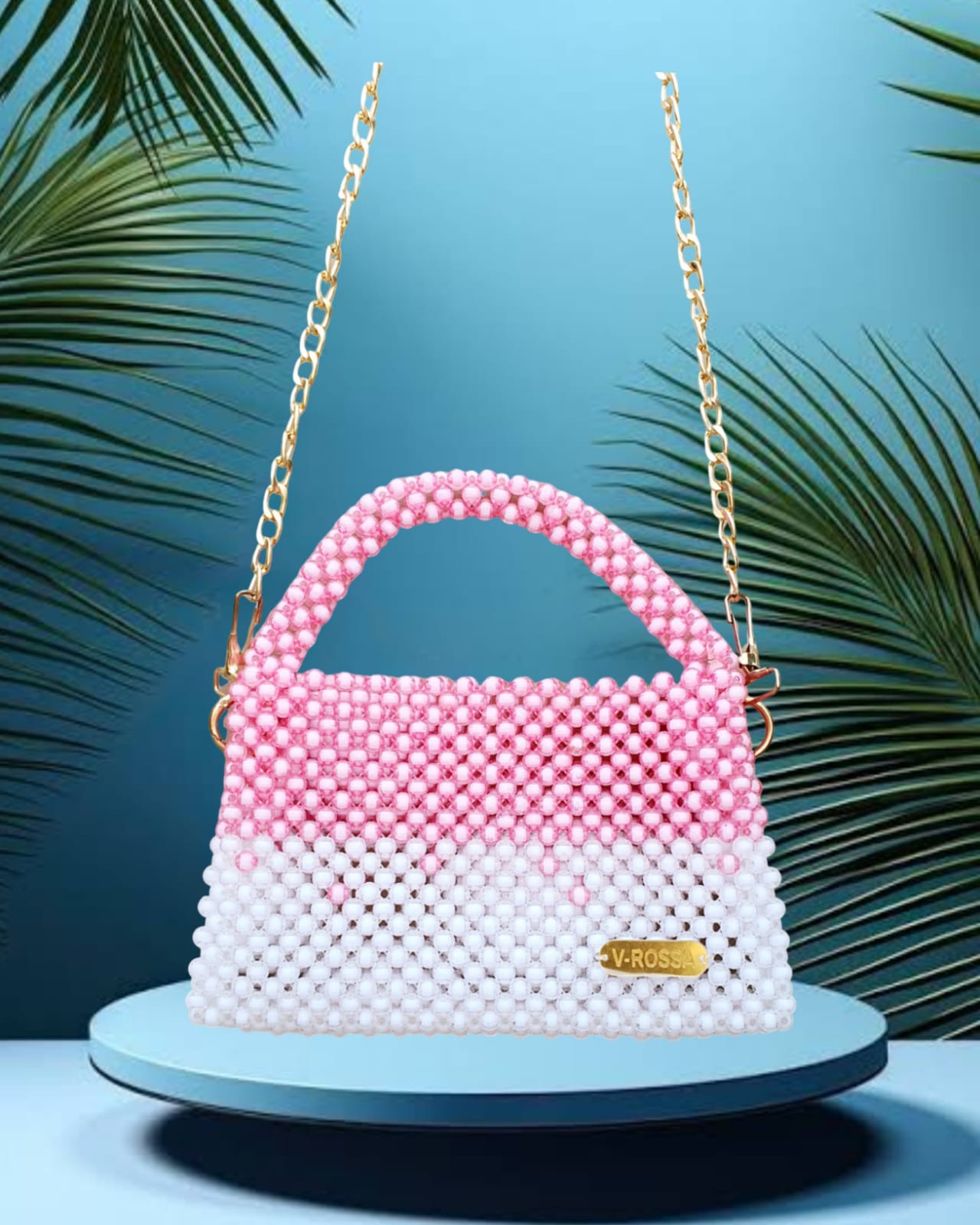DOUBLE TONE BEADED BAG